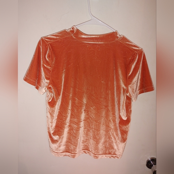 Madewell Velvet Tie Top Peach Sz.S - Picture 6 of 8